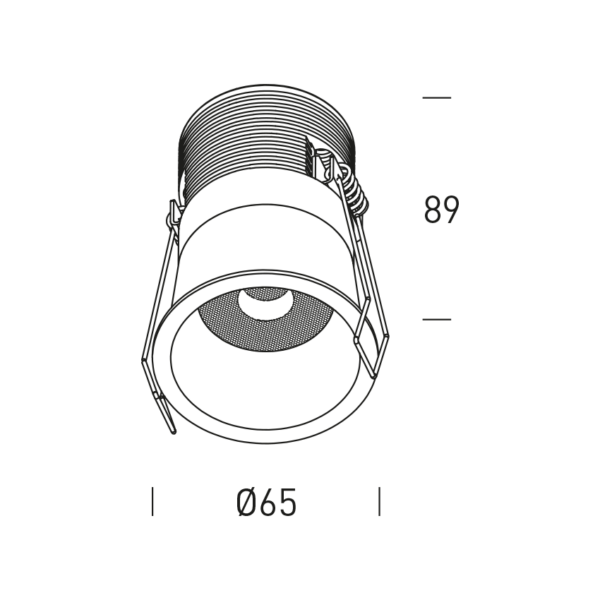 Mini spot 7W ou 10W noir 3000K à encastrer – Image 2