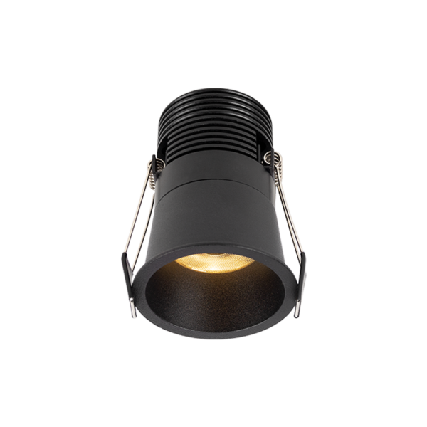 HOFFLIGHTS Mini spot 7W ou 10W noir 3000K à encastrer (LED agencement et cuisine / Ruban LED et Bande LED)