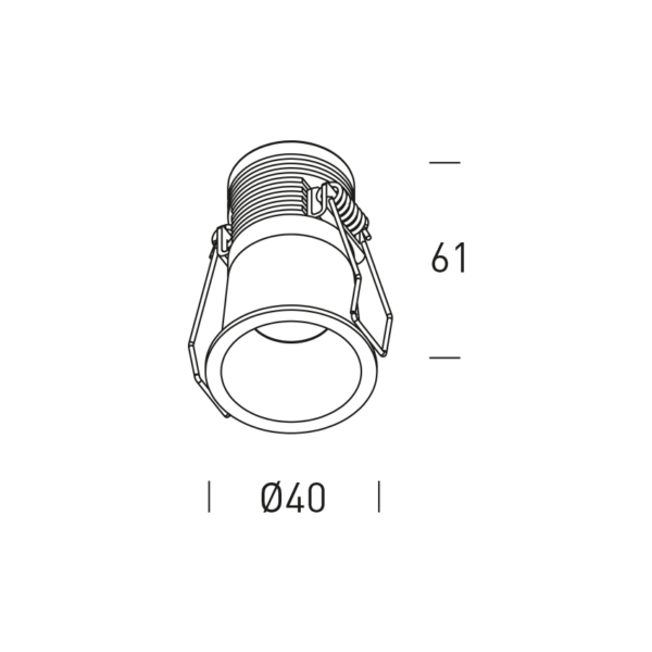 Mini spot 3W ou 5W noir 2700K à encastrer – Image 2