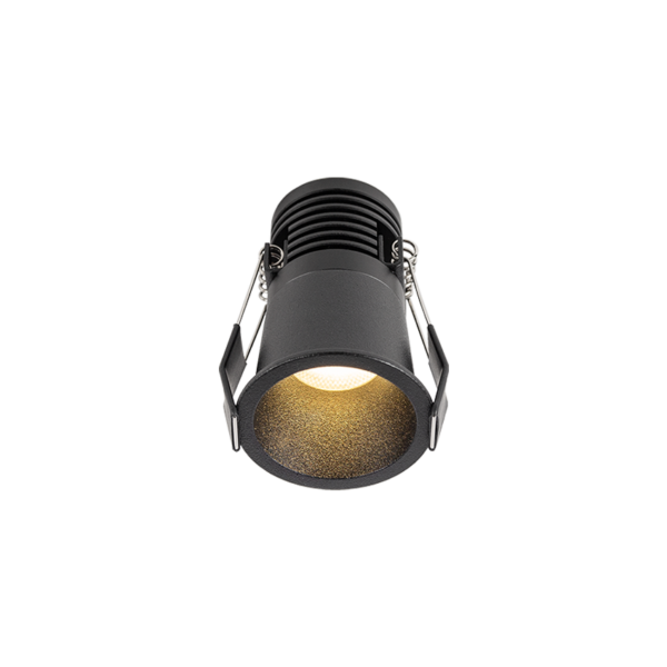 HOFFLIGHTS Mini spot 3W ou 5W noir 2700K à encastrer (LED agencement et cuisine / Ruban LED et Bande LED)