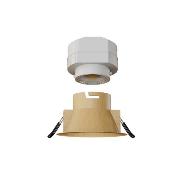 Spot bois basse luminance 8W switch 2700K/3200K/4000K (Finitions bois / Éclairage par matières)