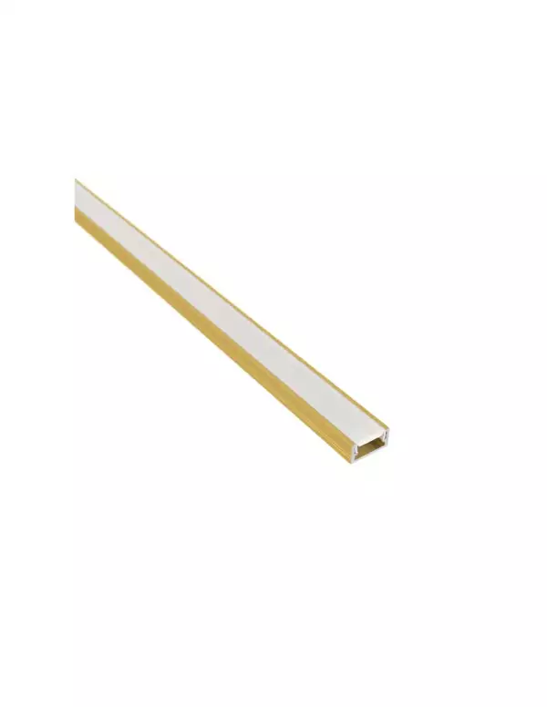 Profile Alu Plat Or pour Bande LED 2 m (Profilé aluminium pour rubans LED / Ruban LED et Bande LED)