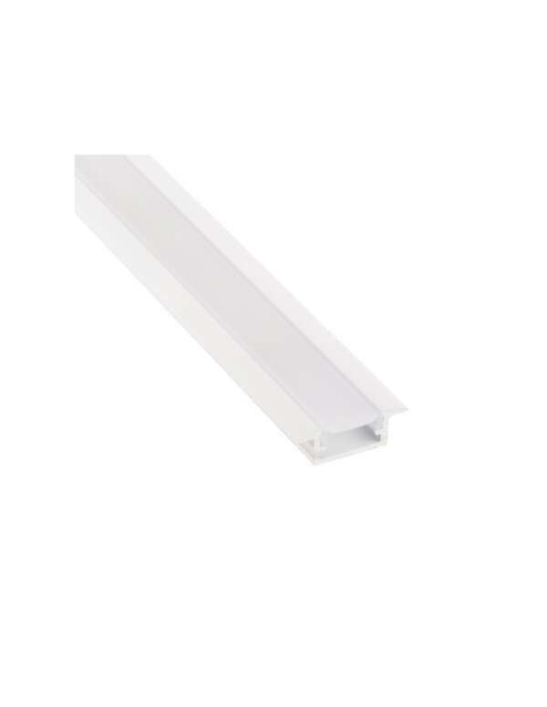 Profile alu encastrable blanc pour bande LED 2 m (LED agencement et cuisine / Ruban LED et Bande LED)