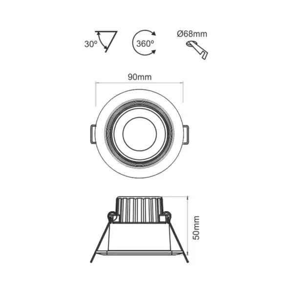 spot led orientable etanche ip44 dimmable
