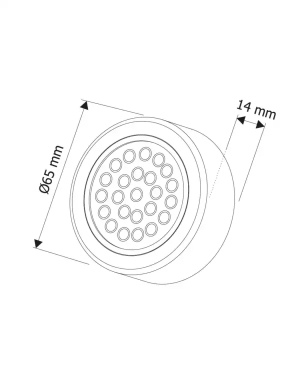 Spot LED 12V noir 3000K rétrofit saillie diam 65 mm encast 55 mm – Image 2