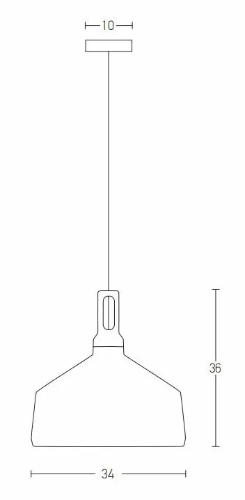 Suspension noir mat design diam 46 cm – Image 2