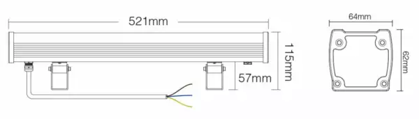Wallwasher 50 cm RGBCCT connecté RF 2,4G 24W – Image 5