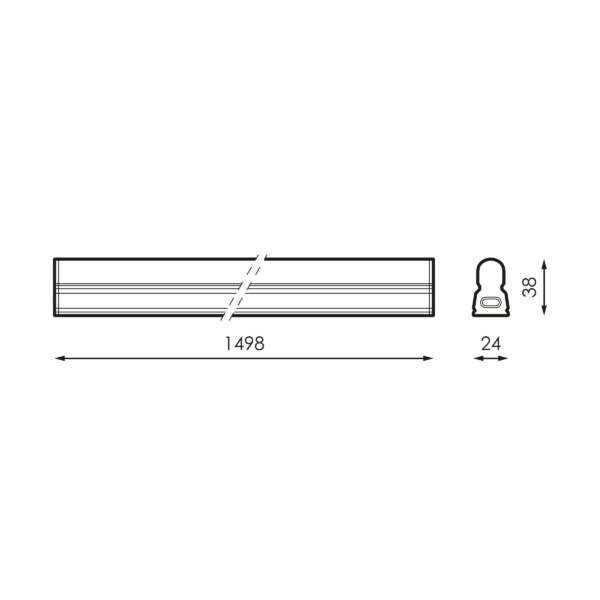 Fine reglette 150 cm 23W 4000K – Image 2