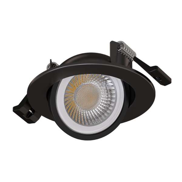 SOLUM Spot étanche orientable noir (Spots étanches / Éclairage intérieur LED)