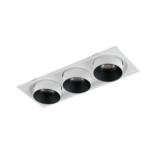INTEC Outsider LED encastrable blanc mat avec spot et tête extractible et orientable 3x15W 4000K (lumière naturelle) (Spot encastré / Éclairage intérieur LED)
