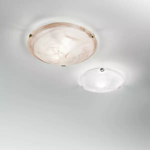 LUCE AMBIENTE E DESIGN Plafonnier DUNA en verre blanc 30 cm (Plafonnier / Éclairage intérieur LED)