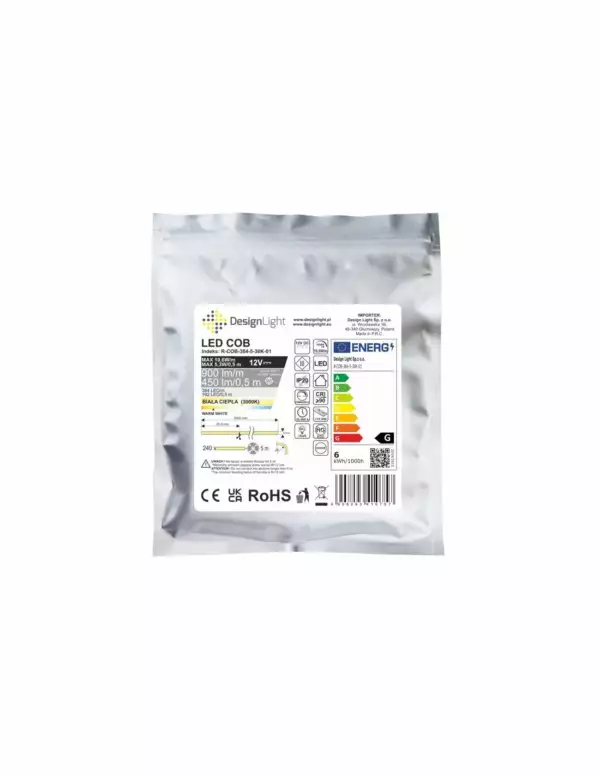 Ruban LED COB Largeur 5 mm 384 LED/m 12V IP20 10,6 W/m CRI90 6000K – Image 14