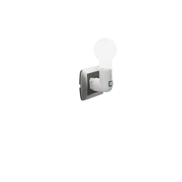 INTEC Prise Union Européenne avec adaptateur E27 pour lampe de secours (Connectiques étanches / Accessoires)
