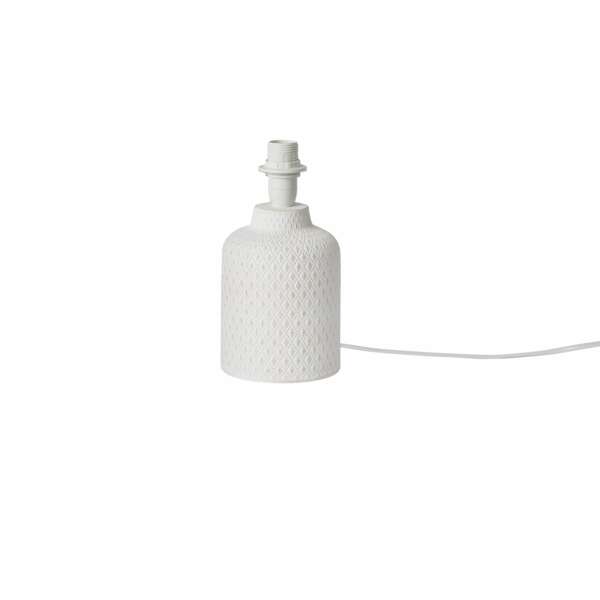 LUCE AMBIENTE E DESIGN Pied de lampe de table RAVELLO en céramique blanche 20 cm (Lampes de table / Éclairage décoratif)