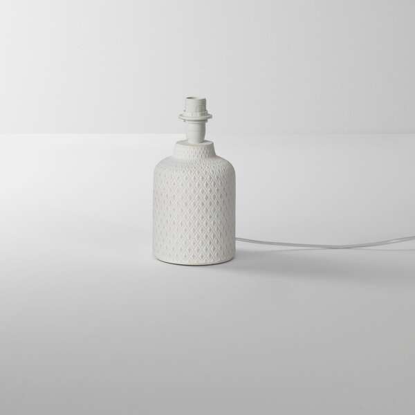 Pied de lampe de table RAVELLO en céramique blanche 20 cm – Image 2