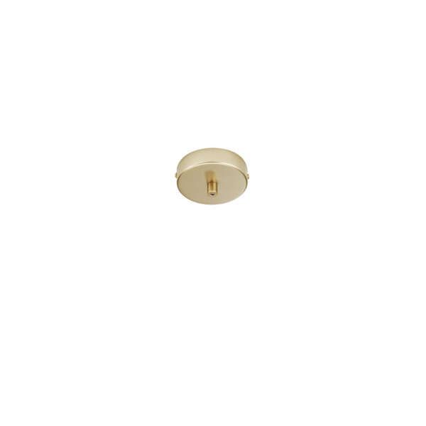 LUCE AMBIENTE E DESIGN Rosace ronde pour suspension PIREX à simple lumière en métal doré 10 cm (Rosace PIREX / Produits divers)
