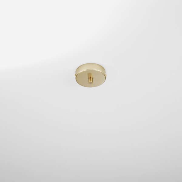 Rosace ronde pour suspension PIREX à simple lumière en métal doré 10 cm – Image 2
