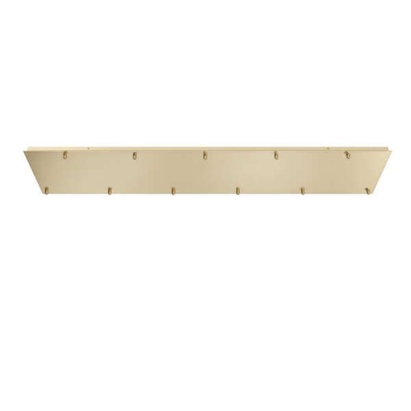 LUCE AMBIENTE E DESIGN Rosace rectangulaire pour suspension PIREX à onze lumières en métal doré 140 x 28 cm (Rosace PIREX / Produits divers)