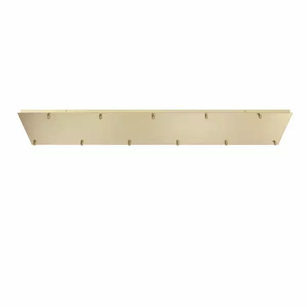 LUCE AMBIENTE E DESIGN Rosace rectangulaire pour suspension PIREX à onze lumières en métal doré 140 x 28 cm (Rosace PIREX / Produits divers)