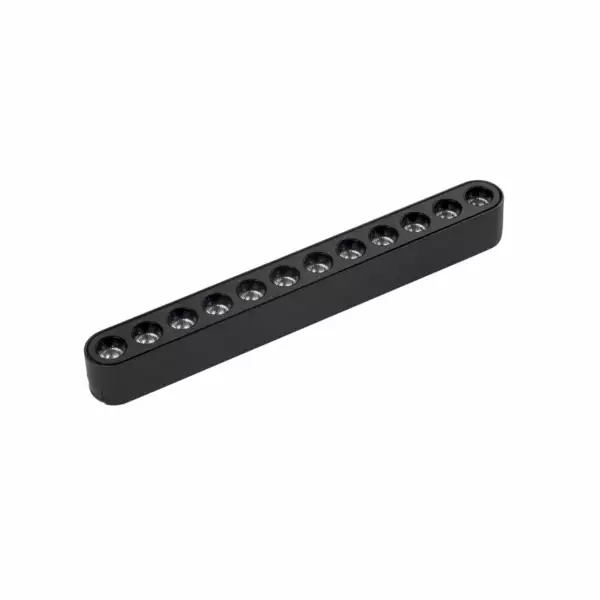 INTEC Lampe LED linéaire en aluminium noir pour rail BERNINI 48V 12W avec fonction CCT et UGR<19 22 cm (Spot LED sur rails / Éclairage intérieur LED)
