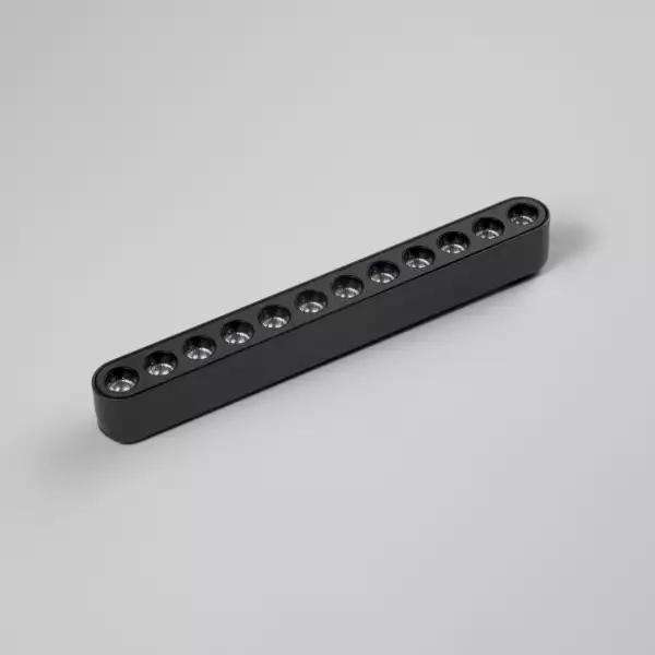 Lampe LED linéaire en aluminium noir pour rail BERNINI 48V 12W avec fonction CCT et UGR<19 22 cm – Image 2