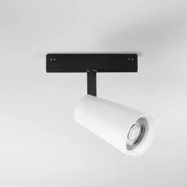 Luminaire sur rail DAVINCI 48V en aluminium blanc 20W lumière chaude 3000K – Image 2