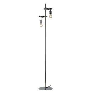 LUCE AMBIENTE E DESIGN Lampadaire admiral avec structure en métal chromé et câbles en tissu (Lampadaires / Éclairage décoratif)
