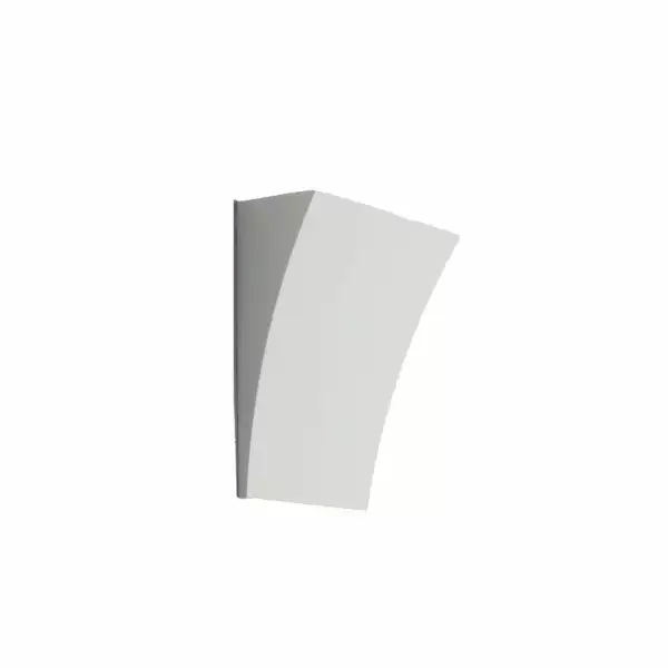 LUCE AMBIENTE E DESIGN Applique voilée ALMA en plâtre blanc à peindre 25 x 10 x 19 cm (Applique murale / Éclairage intérieur LED)