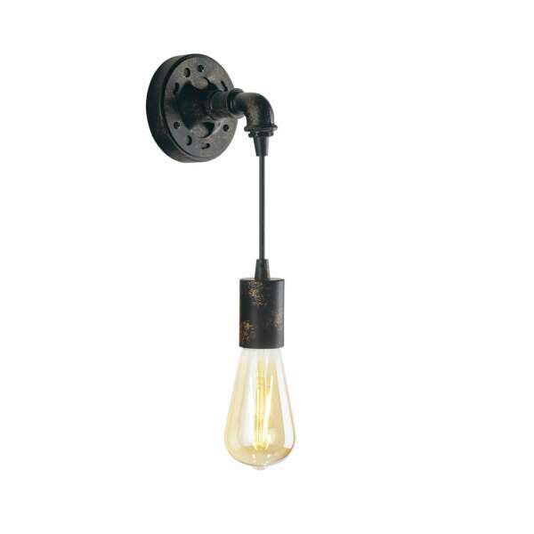 LUCE AMBIENTE E DESIGN Applique AMARCORD en métal rouille vieilli (Applique murale / Éclairage intérieur LED)
