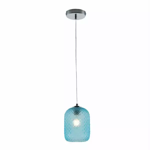 LUCE AMBIENTE E DESIGN Lampe à suspension Ashford en verre aigue-marine 150 x 15 cm (Suspensions Design & Déco / Éclairage intérieur LED)