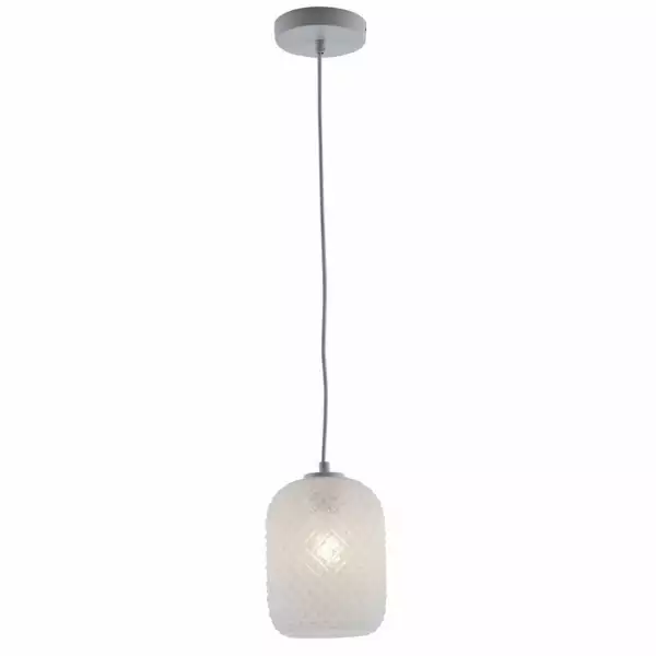 LUCE AMBIENTE E DESIGN Lampe à suspension Ashford en verre blanc 150 x 15 cm (Suspensions Design & Déco / Éclairage intérieur LED)