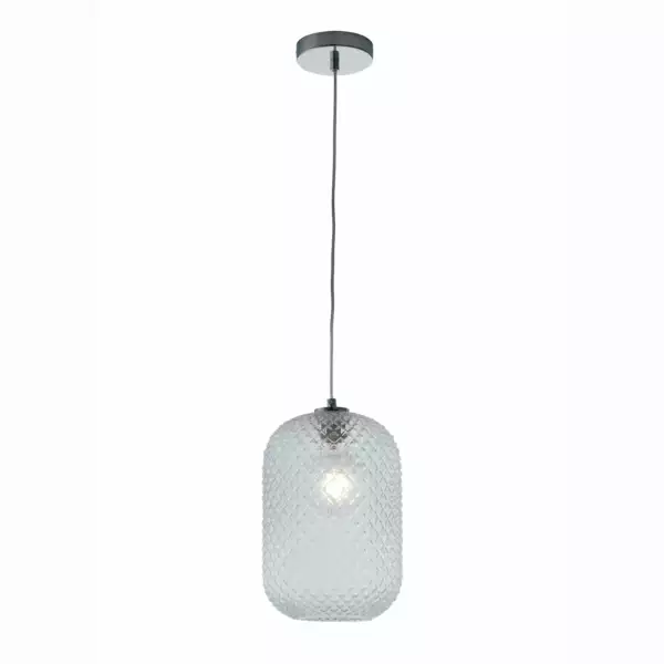 LUCE AMBIENTE E DESIGN Lampe à suspension Ashford en verre transparent 150 x 20 cm (Suspensions Design & Déco / Éclairage intérieur LED)