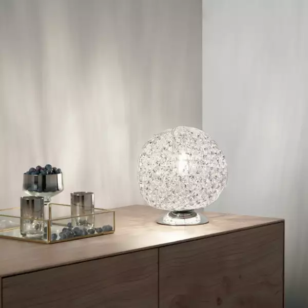 Lampe de table ASTRA en aluminium chromé et cristaux – Image 2