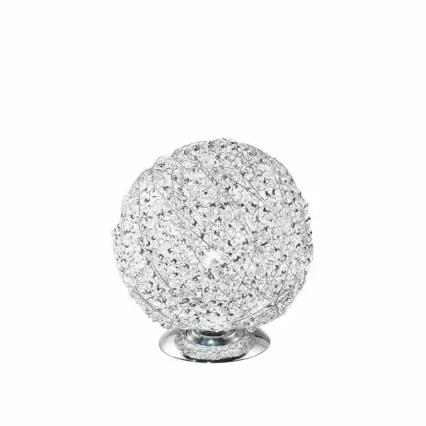 LUCE AMBIENTE E DESIGN Lampe de table ASTRA en aluminium chromé et cristaux (Lampes de table / Éclairage décoratif)