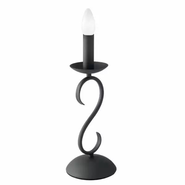 LUCE AMBIENTE E DESIGN Lampe à poser Beatrice en métal anthracite (Lampes de table / Éclairage décoratif)