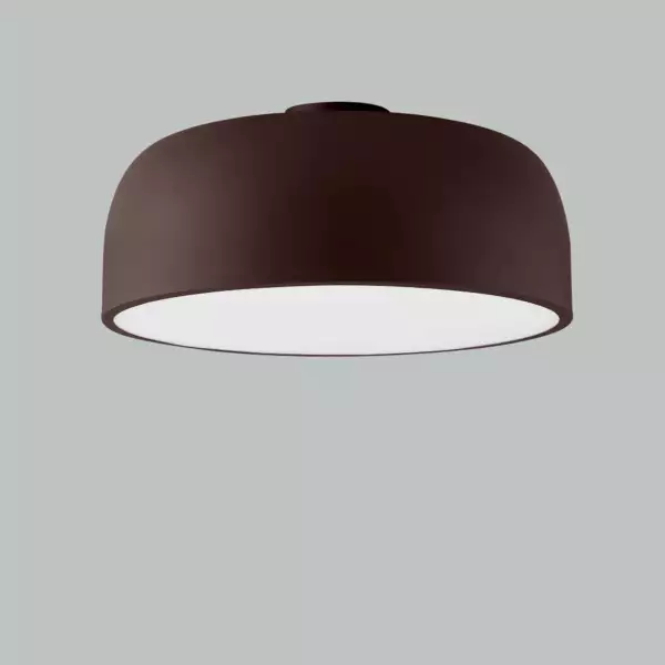 Plafonnier bistrot en acrylique et métal bronze 38 cm – Image 2