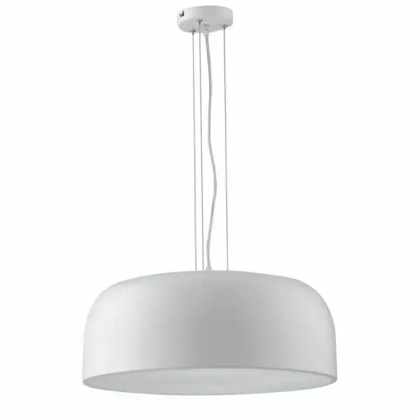 LUCE AMBIENTE E DESIGN Lampe à suspension bistrot en acrylique et métal blanc 120 x 52 cm (Suspensions Design & Déco / Éclairage intérieur LED)