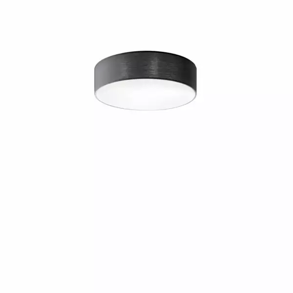 LUCE AMBIENTE E DESIGN Plafonnier CAPITAL en métal et tissu noir 57 cm (Plafonnier / Éclairage intérieur LED)