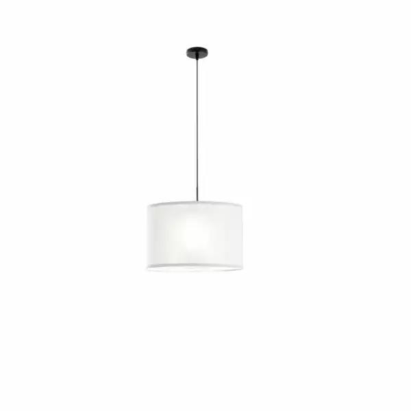 LUCE AMBIENTE E DESIGN Lampe à suspension capital en métal avec diffuseur en tissu blanc 150 x 38 cm (Suspensions Design & Déco / Éclairage intérieur LED)