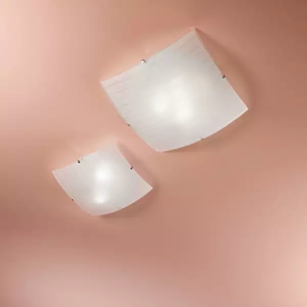 Plafonnier CELINE en verre blanc satiné 40 cm – Image 2