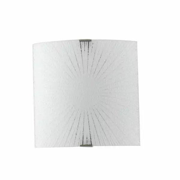 LUCE AMBIENTE E DESIGN Applique LED Chantal en verre blanc 12W 4000K (lumière naturelle) 26 cm (Applique murale / Éclairage intérieur LED)