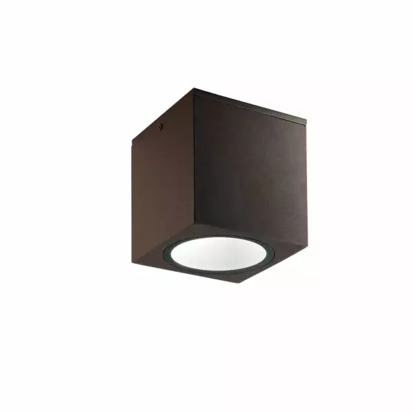 INTEC Plafonnier extérieur carré CITIZEN en aluminium bronze (Plafonniers étanches / Éclairage extérieur LED)