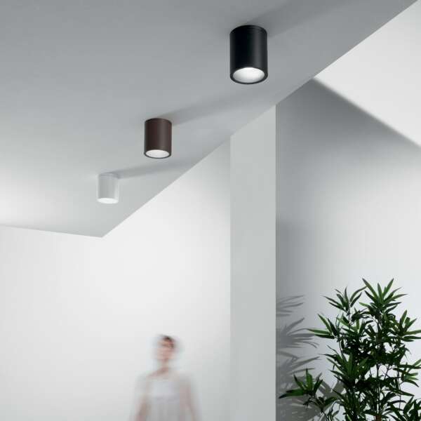 Plafonnier extérieur cylindrique CITIZEN en aluminium noir – Image 2