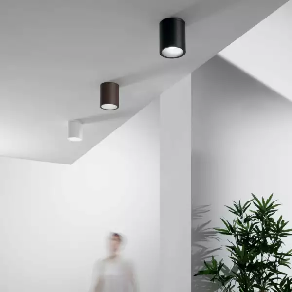 Plafonnier extérieur cylindrique CITIZEN en aluminium noir – Image 2