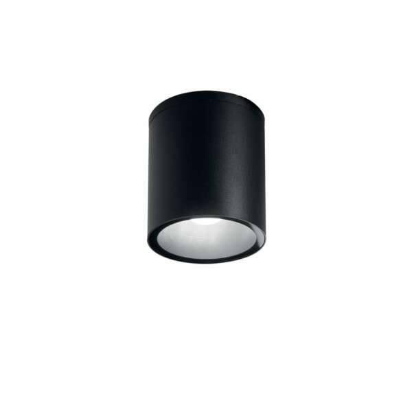 INTEC Plafonnier extérieur cylindrique CITIZEN en aluminium noir (Plafonniers étanches / Éclairage extérieur LED)