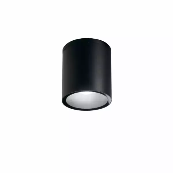 INTEC Plafonnier extérieur cylindrique CITIZEN en aluminium noir (Plafonniers étanches / Éclairage extérieur LED)