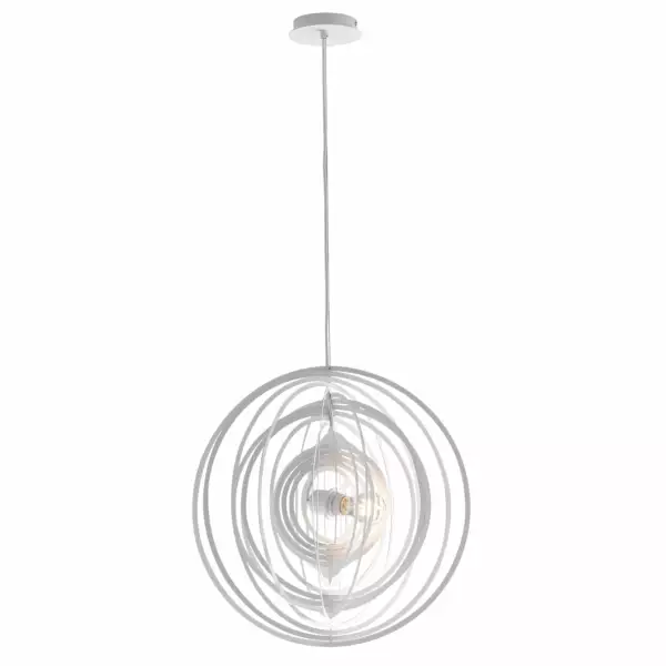 LUCE AMBIENTE E DESIGN Lampe à suspension club en métal blanc 120 x 50 cm (Suspensions Design & Déco / Éclairage intérieur LED)