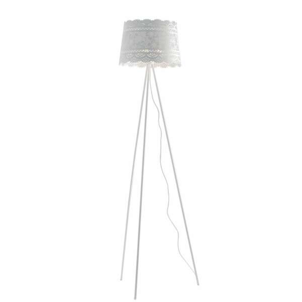 LUCE AMBIENTE E DESIGN Lampadaire Cluny en métal blanc mat (Lampadaires / Éclairage décoratif)