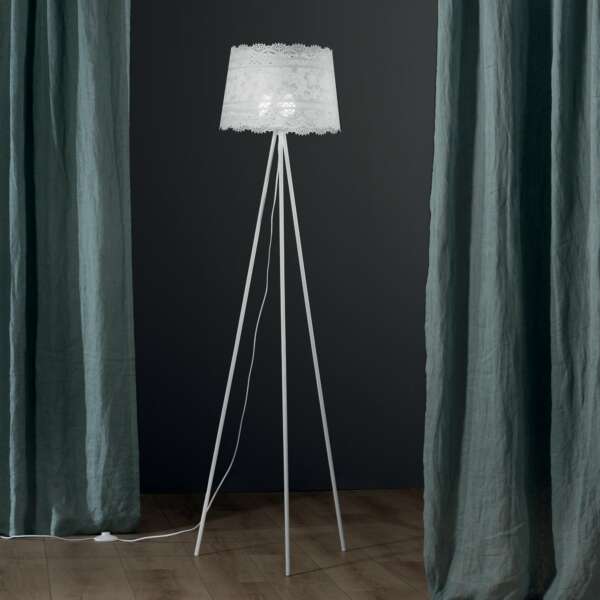 Lampadaire Cluny en métal blanc mat – Image 2