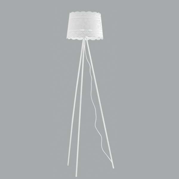 Lampadaire Cluny en métal blanc mat – Image 3